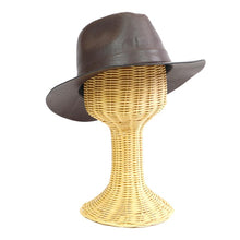 Load image into Gallery viewer, Faux leather fedora with self band (CTH1504)
