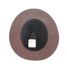 Load image into Gallery viewer, Faux leather fedora with self band (CTH1504)
