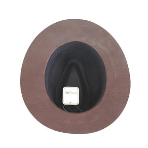 Faux leather fedora with self band (CTH1504)