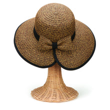 Load image into Gallery viewer, Women&#39;s Contrasting Edged Sun Brim Hat with Back Bow (PBM1026)
