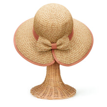 Load image into Gallery viewer, Women&#39;s Contrasting Edged Sun Brim Hat with Back Bow (PBM1026)
