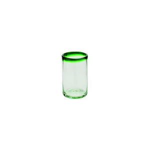 Juice Glass Set Of 6 With Pop Color Rim (BSH1031OSGRN)