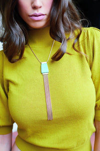 Pendant with metal fringe necklace (BSJ3511)