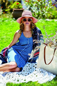 BaySky Woven Floral Print With Border (BSS1738OSIND)